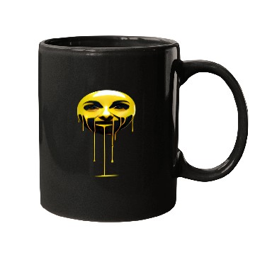 Discover Melting Gold Face Mugs