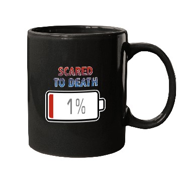 Discover Scared to Death with Battery at 1% Mugs