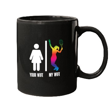 Discover Tennis Your Wife My Wife Rainbow Player Mugs