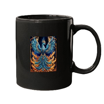 Discover Flying Blue Phoenix Mugs