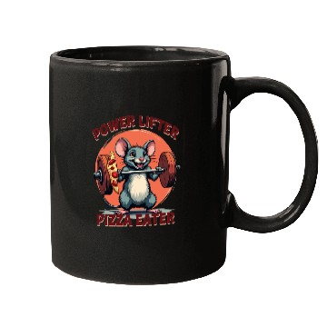 Discover Power Lifter Pizza Eater Mugs