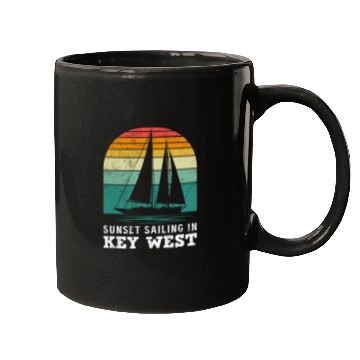 Discover Florida SUNSET SAILING IN KEY-WEST Mugs