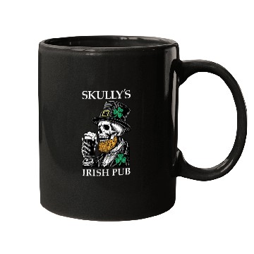 Discover Skully's Irish Pub Skull St. Patrick's Day 2025 Sh Mugs