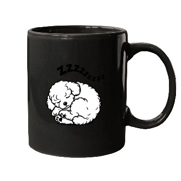 Discover Sleepy Puppy Zzzz - Adorable Bichon Frise Mugs