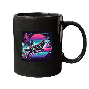 Discover Neon Wolf - Retro Vibes Mugs