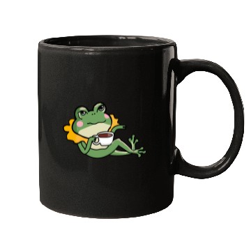 Discover Relaxing Green Frog coffee Lover Mugs - Unique