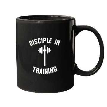Discover Disciple in training barbell Mugs