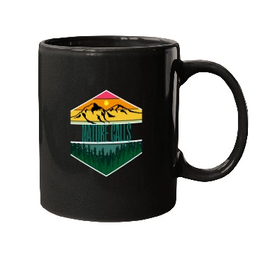 Discover Nature calls adventure Mugs
