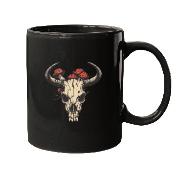 Discover Skull Mushrooms Natural Motif Mugs