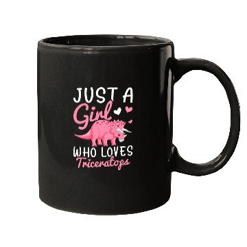 Discover Girl Who Loves Triceratops Triceratops Lover Girl Mugs