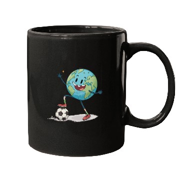 Discover Planet Earth playing soccer Mugs