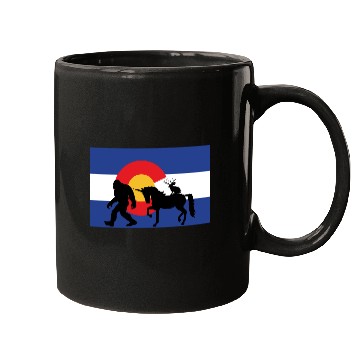 Discover Mythical Creature and Jeep in Colorado Flag Mugs