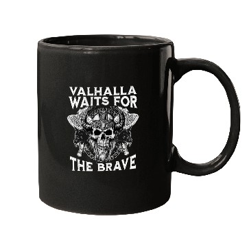 Discover Valhalla Waits For The Brave Mugs