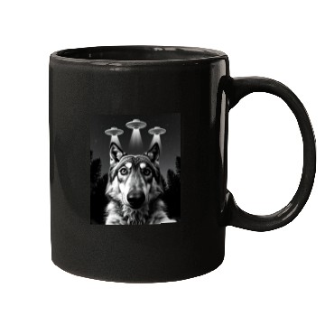 Discover UFO Funny Wolf Mugs