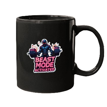 Discover Beast-Mode Activated Cyberpunk Gym Mugs