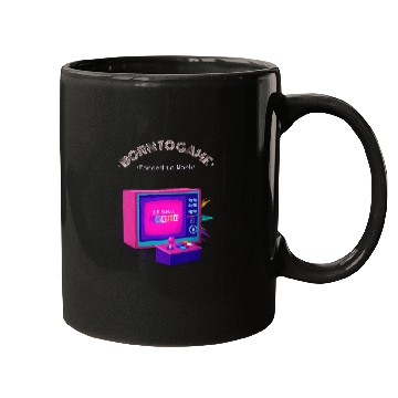 Discover Born to Game Forced to Work Retro Art Mugs