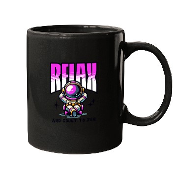 Discover Relax Space Man Pink Mugs