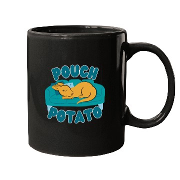 Discover Pouch Potato Funny Cute Sleepy Kangaroo Mugs