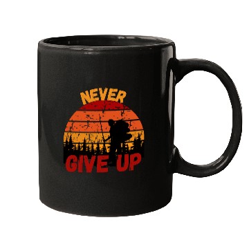 Discover Never Give Up Forest Adventure Design Mugs