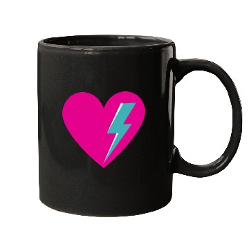 Discover Heart with Lightning Bolt Mugs