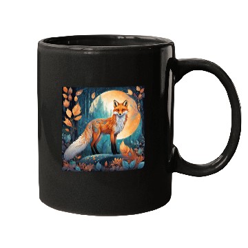 Discover Mystical Moonlit Fox Mugs