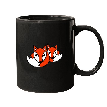 Discover 2 Foxes Friends Red Fox Two Wild Animals Team Crew Mugs