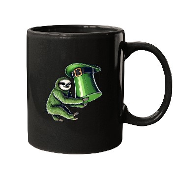 Discover St. Patrick's Day Sloth Top Hat Green Mugs