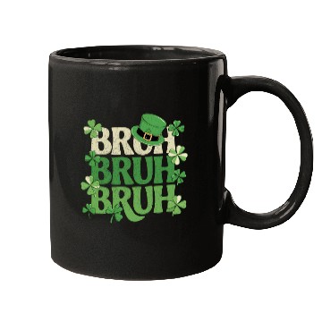 Discover Bruh St. Patrick's Day Funny Green Shamrock Mugs