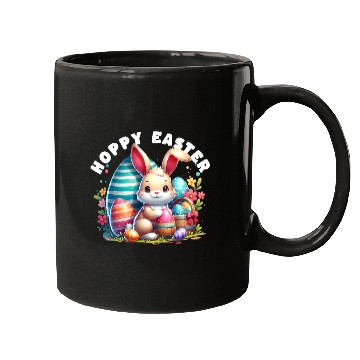 Discover Hoppy Easter Kawaii Bunny Face Happy Easter Mugs