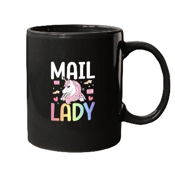 Discover Mail Lady Postal Service Female Postman Worker Mugs