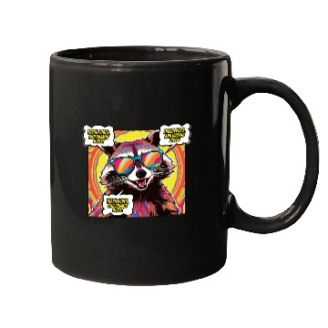 Discover A Psychedelic Trash Advocate Raccoon Mugs