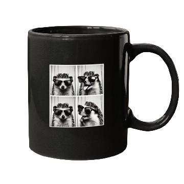 Discover Photobooth Hedgehog with Sunglasses Mugs
