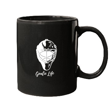 Discover Hockey Goalie Mask White Mugs