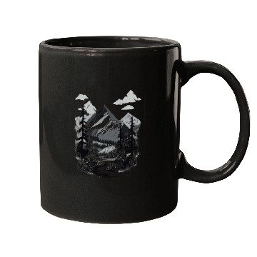Discover Monochrome Mountain Wilderness Mugs