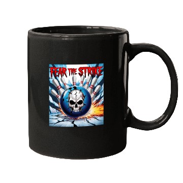 Discover Fear The Strike - Skull Bowling Explosion Art Mugs