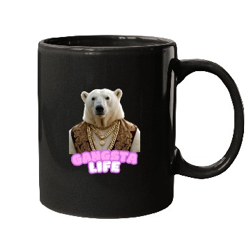 Discover Gangsta life polar bear 4 Mugs