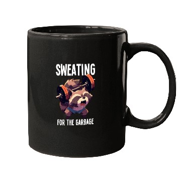 Discover Raccoon Weightlifting Workout Gym Gift Mugs