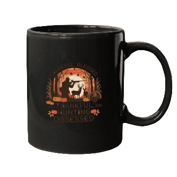 Discover Thankful, Blessed & Hunting Obsessed - Rustic Mugs