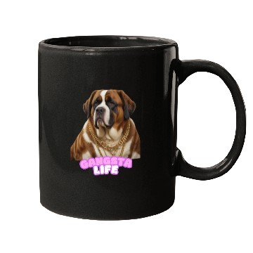 Discover Gangsta Life Saint Bernard 4 Mugs