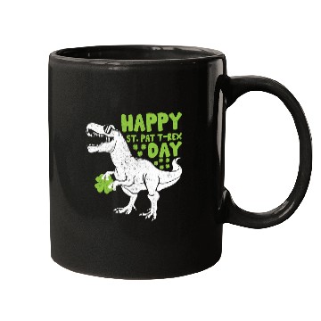 Discover Happy St Pat Trex Day Dino St Patrick's Day Mugs