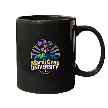 Discover Mardi Gras University Peacock Women's Mardi Gramas Mugs