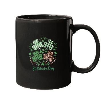 Discover Plaid Leopard Print Shamrock St. Patrick's Day Mugs