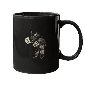 Discover Surreal Wolf Boss Man – Dark Office Humor Mugs