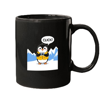 Discover Penguin Photographer Click Adventure Mugs