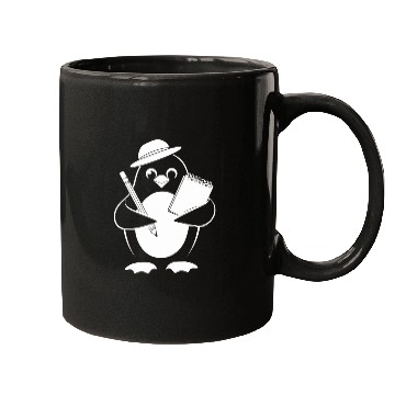 Discover Penguin Journalist Reporter With Notebook Mugs