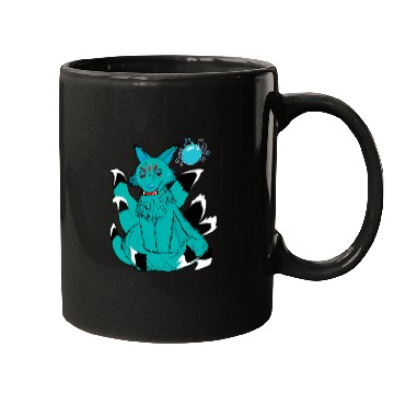 Discover Kyūbi no kitsune or Nine Tailed Fox Mugs
