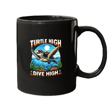 Discover Turtle High Dive High Turtle Lover Mugs