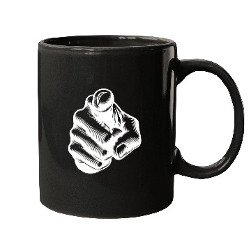 Discover Classic Iconic Finger Pointing Hand Gesture Mugs