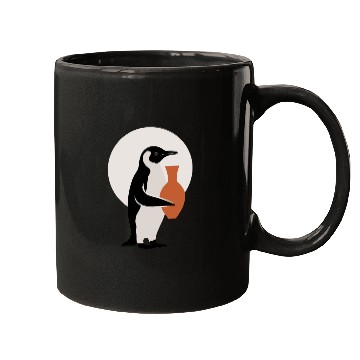 Discover Penguin Embrace Pottery Magic Scene Mugs