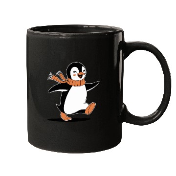 Discover Happy Penguin Running Jogging Adventure Mugs